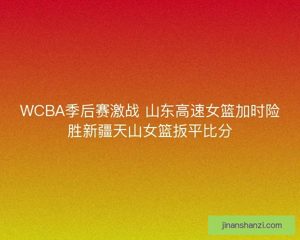 WCBA季后赛激战 山东高速女篮加时险胜新疆天山女篮扳平比分